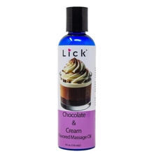 Load image into Gallery viewer, Lick Chocolate and Cream Flavored Massage Oil - bottle front view