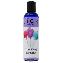 Load image into Gallery viewer, Lick Cotton Candy Scented Body Oil - bottle front view