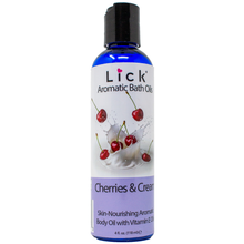 Load image into Gallery viewer, Lick Cherries & Whipped Cream Bath Oil - bottle front view