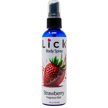 Load image into Gallery viewer, Lick Strawberry Body Spray - bottle front view