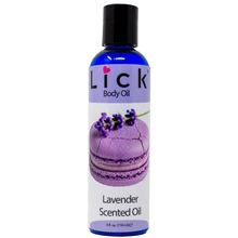Load image into Gallery viewer, Lick Lavender Scented Body Oil - bottle front view