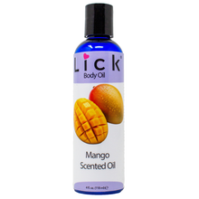 Load image into Gallery viewer, Lick Mango Scented Body Oil - bottle front view