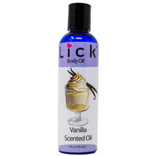 Load image into Gallery viewer, Lick Vanilla Scented Body Oil - bottle front view