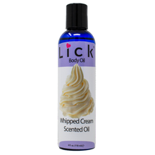 Load image into Gallery viewer, Lick Whipped Cream Scented Body Oil - bottle front view