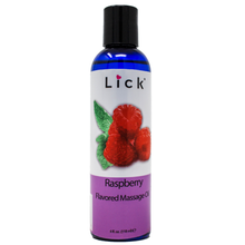 Load image into Gallery viewer, Lick Raspberry Flavored Massage Oil - bottle front view