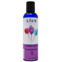 Load image into Gallery viewer, Lick Cotton Candy Flavored Massage Oil - bottle front view