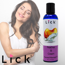 Load image into Gallery viewer, Peaches & Cream Flavored Massage Oil