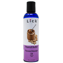 Load image into Gallery viewer, Lick Peanut Butter Flavored Massage Oil - bottle front view