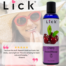 Load image into Gallery viewer, Lick Cherry Flavored Massage Oil - product photo 4