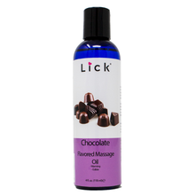 Load image into Gallery viewer, Lick Chocolate Flavored Massage Oil - bottle front view