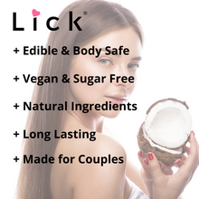 Load image into Gallery viewer, Lick Coconut Flavored Massage Oil - product photo 4