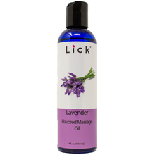 Load image into Gallery viewer, Lick Lavender Scented Massage Oil - bottle front view
