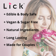 Load image into Gallery viewer, Lick Rose Water Scented Massage Oil - product photo 3