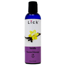 Load image into Gallery viewer, Lick Vanilla Flavored Massage Oil - bottle front view