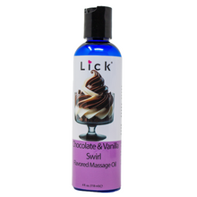 Load image into Gallery viewer, Chocolate Vanilla Swirl Flavored Massage Oil
