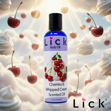 Load image into Gallery viewer, Lick Cherries and Whipped Cream Scented Body Oil
