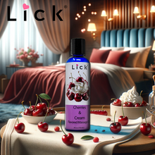 Load image into Gallery viewer, Lick Cherries and Cream Flavored Massage Oil - product photo 4
