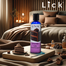 Load image into Gallery viewer, Lick Chocolate Cake Flavored Massage Oil - product photo 4
