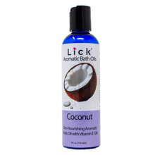 Load image into Gallery viewer, Lick Coconut Aromatic Bath Oil - bottle front view
