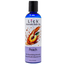 Load image into Gallery viewer, Lick Peach Aromatic Bath Oil - bottle front view

