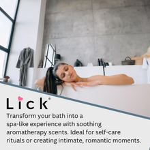 Load image into Gallery viewer, Lick Peaches and Cream Aromatic Bath Oil - product photo 7
