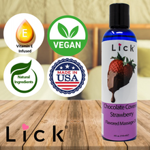 Load image into Gallery viewer, Chocolate Covered Strawberry Flavored Massage Oil
