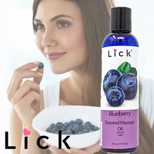 Load image into Gallery viewer, Lick Blueberry Flavored Massage Oil - product photo 5
