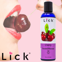 Load image into Gallery viewer, Lick Cherry Flavored Massage Oil - product photo 5
