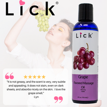 Load image into Gallery viewer, Lick Grape Flavored Massage Oil - product photo 4
