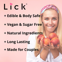 Load image into Gallery viewer, Lick Peach Flavored Massage Oil - product photo 4
