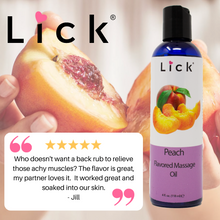 Load image into Gallery viewer, Lick Peach Flavored Massage Oil - product photo 3
