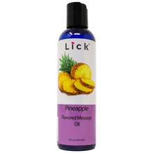 Load image into Gallery viewer, Lick Pineapple Flavored Massage Oil - bottle front view

