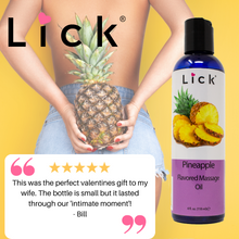 Load image into Gallery viewer, Lick Pineapple Flavored Massage Oil - product photo 2
