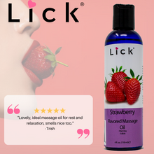 Load image into Gallery viewer, Lick Strawberry Flavored Massage Oil - product photo 4
